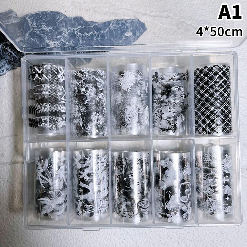 

Butterfly Flower Nail Transfer Foils Sticker Paper 50/100cm Bow Floral Stickers Nails Wraps Nail Art Stickers Decal Nail Art