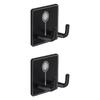 2x Wall Mounted Racket Rack Badminton Hook Storage Organizer Tennis