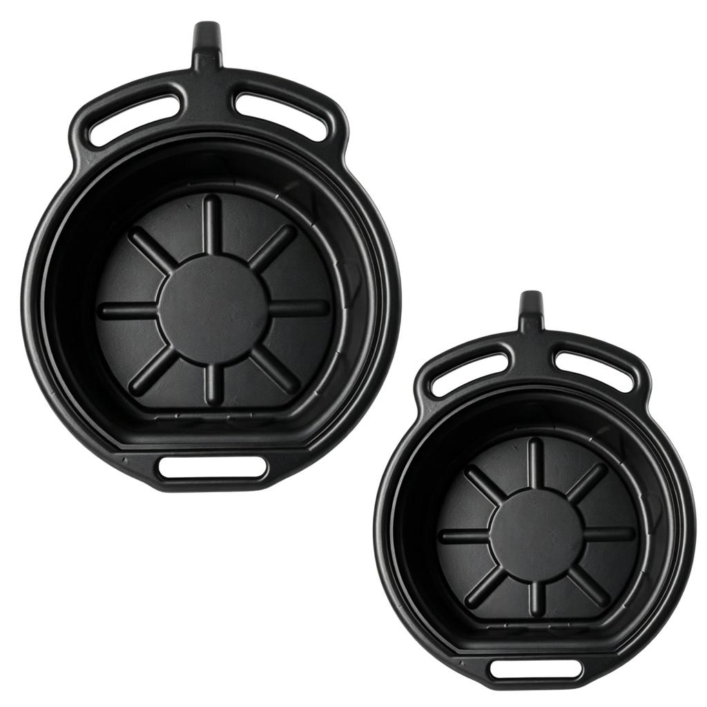 Large Coolant Drain Pans Chemical Resistant Design Plastic Anti Splash Oil Pans Anti Splash Baffles Large Spout for Easy Pouring