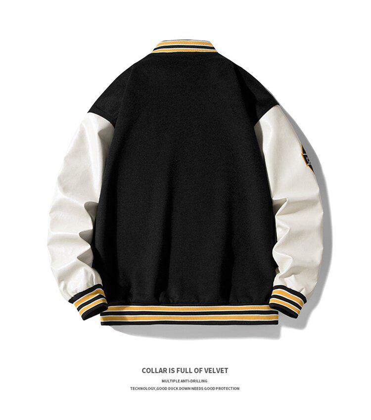 2026 Men's Trendy American Style Autumn Stand Collar Baseball Jacket for Teens