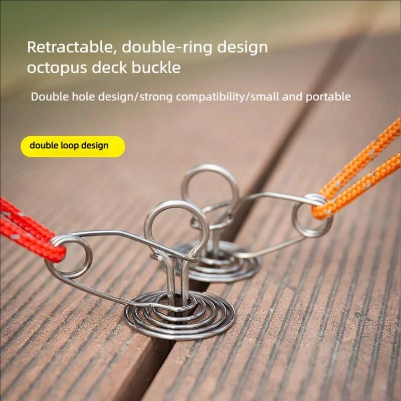 5/10pcs Spring Tent Pegs, Heavy Duty for Camping & Awning, Outdoor Shelter, Canopy, Hiking Accessories, Durable, Easy To Install