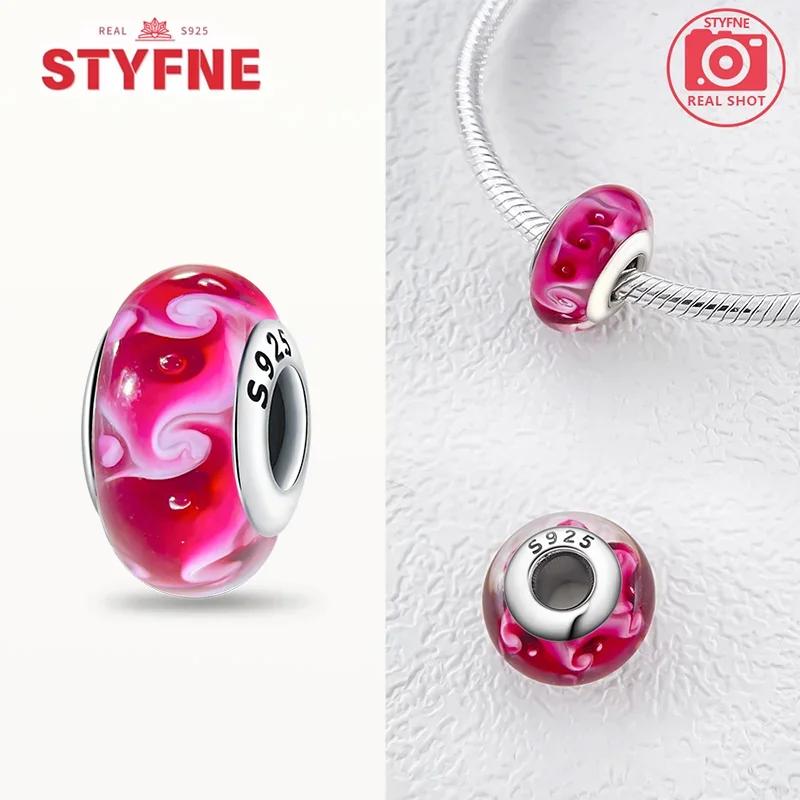 Copper Colorful Flower Series Murano Glass Beads Luxury Charm Fit Original Braceletdiy Fine Jewelry Gift For Women