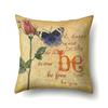 Polyester Pillowcase Butterfly Pattern Pillowcase Car Decoration Home Print Pillowcase Bedside Cushion Cover