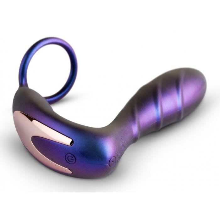 COCKRING PLUG Cockring + Plug vibrant Black Hole Hueman 11 x 3.3cm HUEMAN