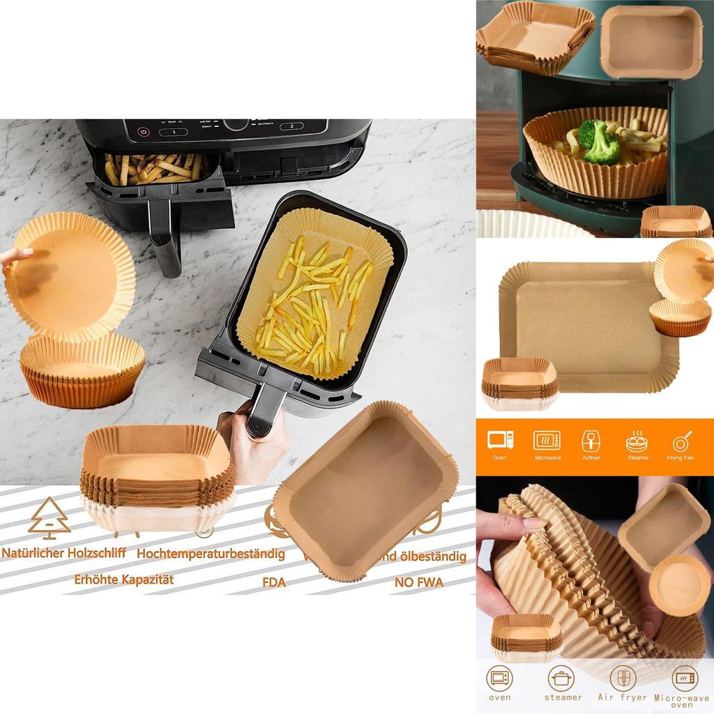 Premium Air Fryer Silicone Oil Paper Food-grade Heat-resistant Baking Sheets For Air Fryer And Oven Of 100)