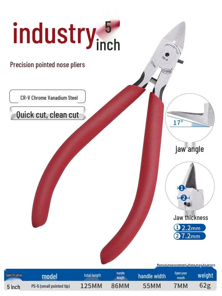 High Hardness Chrome Vanadium Alloy Steel Pliers: Water Mouth, Cutting, Wire, Side, Diagonal Cutters for Industrial Use.