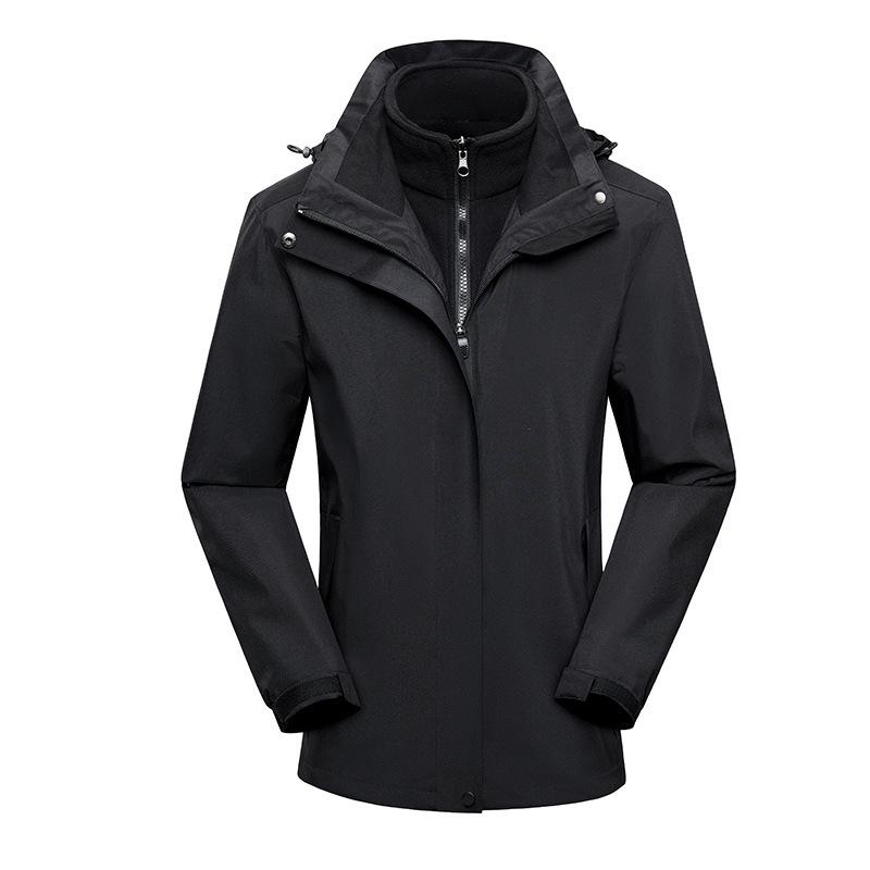 Men's Japanese Style 3-in-1 Detachable Windproof Waterproof Autumn/Winter Mountaineering Jacket.