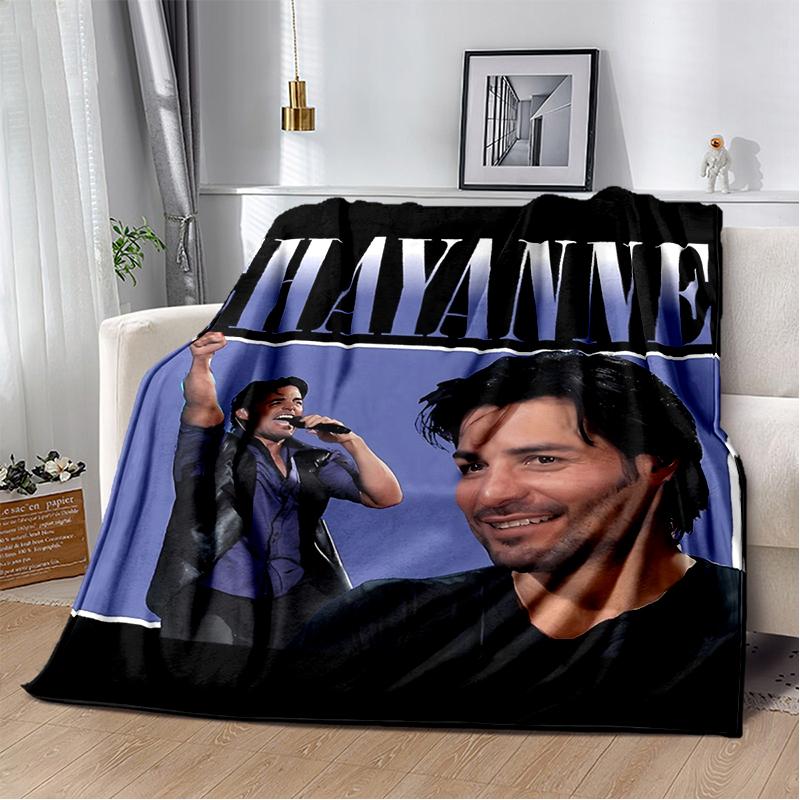 2025 New Style Chayanne Puerto Rican Latin Pop Soft Blankets,Keep Warm Throw Blanket Comfortable Blanket for Beds Sofa Home Gift