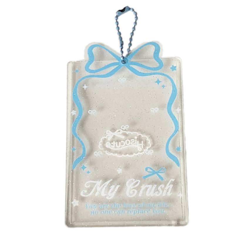 

Acrylic Photocard Display Frames With High Transparency And Bowknot Design Practical Picture Holder For Idol Enthusiasts