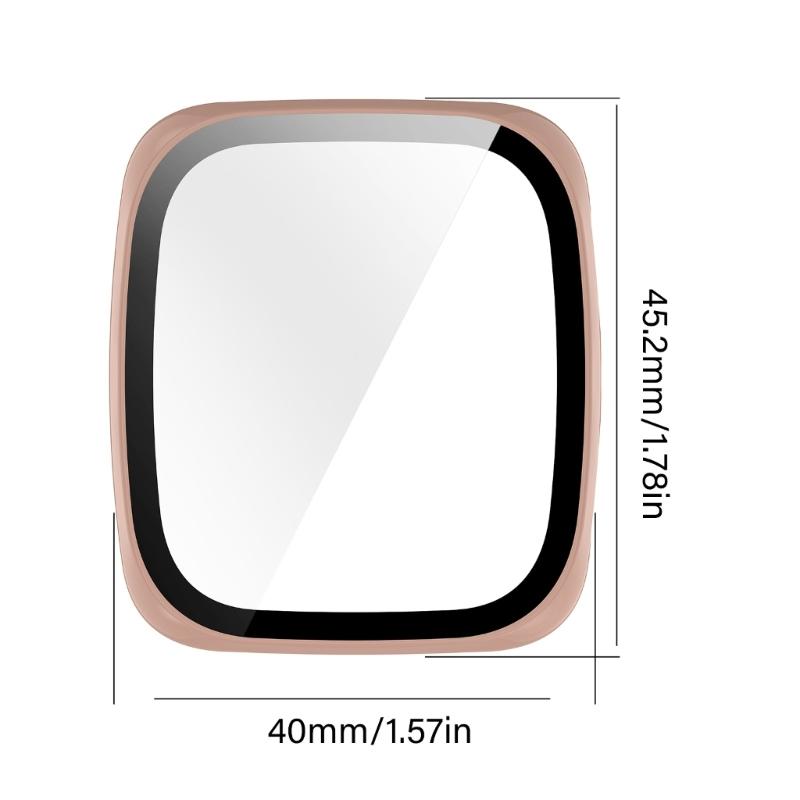 Smartwatch Cover Shell Case with Tempered Glass Film for Active 2 Square Screen Protector Film Cover Scratchproof Case