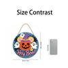 and Pumpkin Round Wooden Hanging Ornament for Halloween Wall Decor and Front Door Welcome Sign