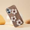Big/Small Flower Brown Phone Case Protective Cover for iPhone 13/14/15/16 Pro Max