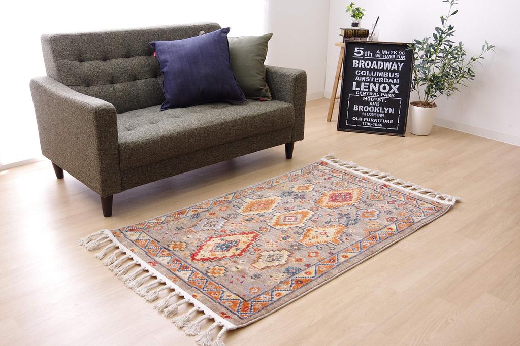 IKEHIKO Rug, Carpet, Izmir, 1 Tatami Size, Wilton, Handwoven Style, Foldable, Izmir, Approx. 80 X 127 Cm #9621829