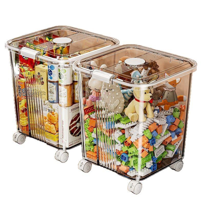 Transparent Multifunctional Storage Box: Large Capacity Plastic Organizer for Toys, Snacks, and Clothes