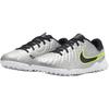 Nike Jr. Tiempo Legend 10 Academy TF Metallic Silver Volt Black Soccer Shoes DV4351-001