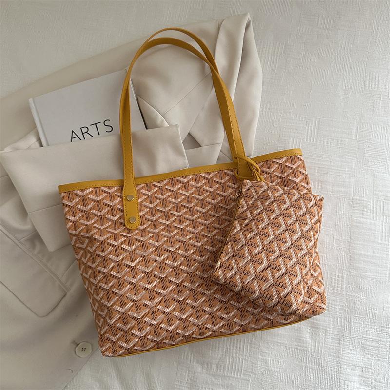 Bolsa tote grande com estampa vintage da moda de verão - bolsa de ombro exclusiva para uso casual na praia