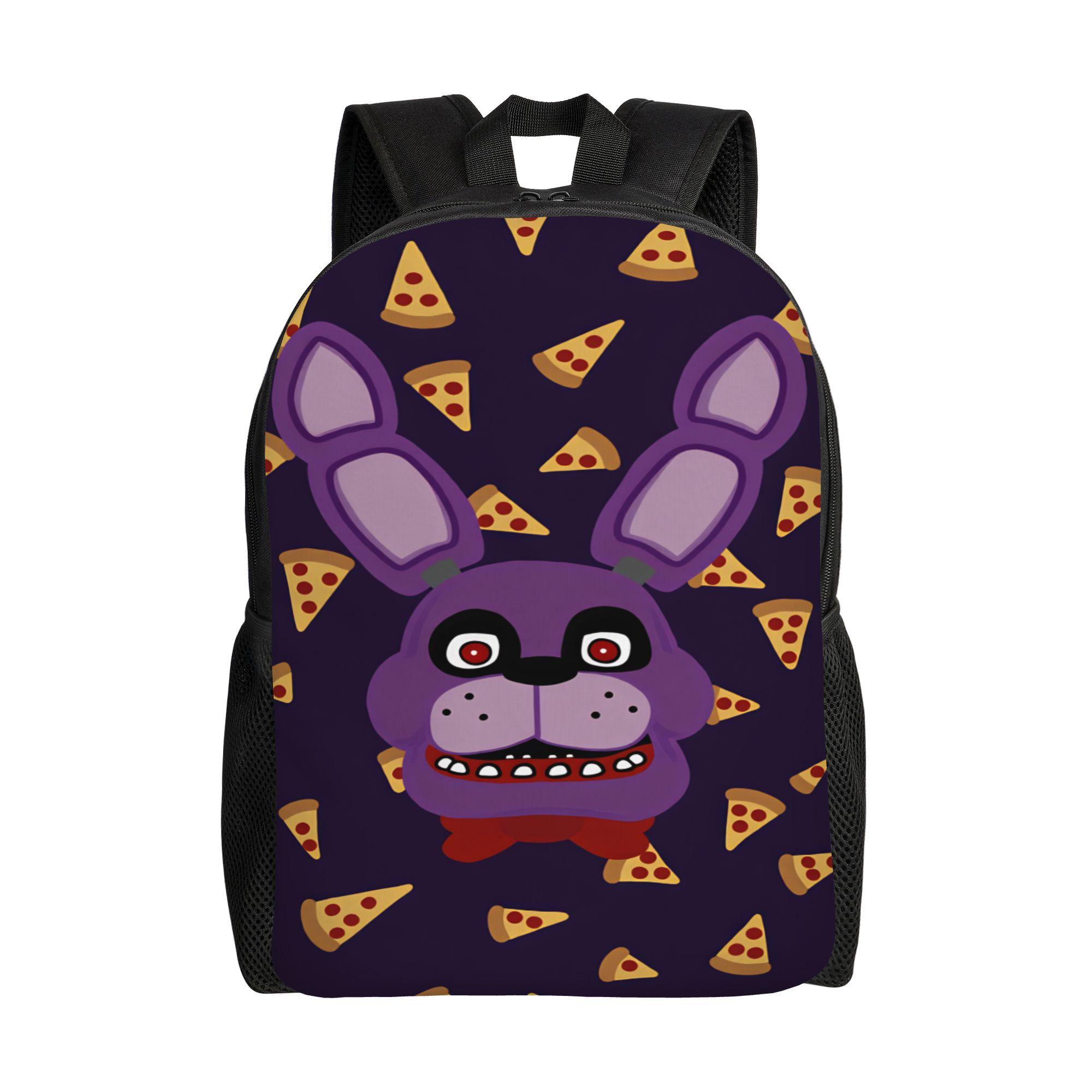 FNAF Horror Game Rugzak Dames Heren Ademende Rugzakken Polyester Kawaii Middelbare School Tassen Reizen Kleurrijke Rugzak (as the picture,as picture)