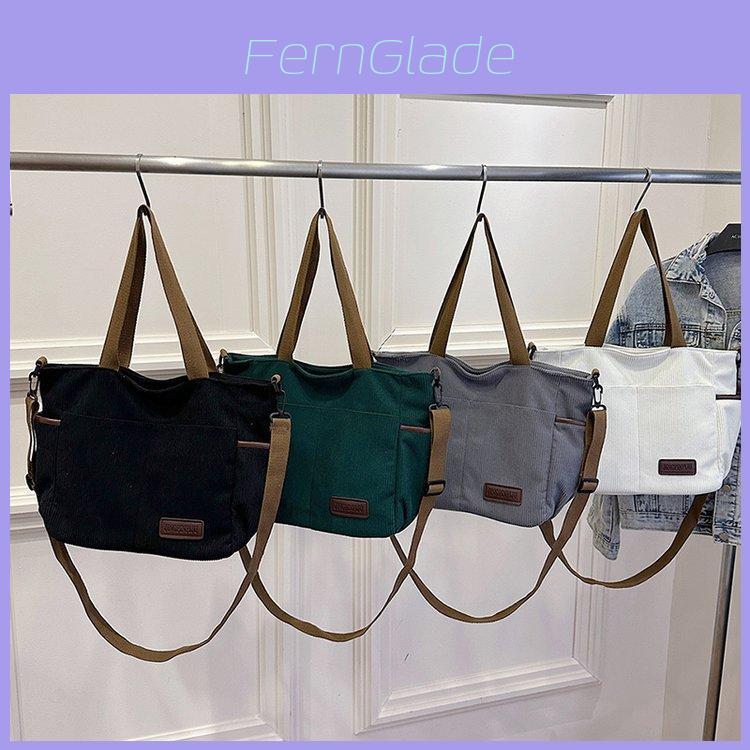 Spacious Canvas Shoulder Bag For Women In Stylish Minimalist Urban Design Ideal For Casual Travel