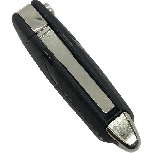 Folding Flip Key Fob Shell Case Fit for Ford F-150, F-250, F-350 (2015-), Explorer (2016-), F-350, F-450, Black Plastic, 3 Buttons