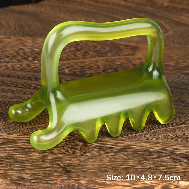 

Handheld Face & Body Massager – Resin Guasha Tool For Neck, Shoulder, Back Relaxation, Stress Relief Body Massager 1Pc 1 зелений