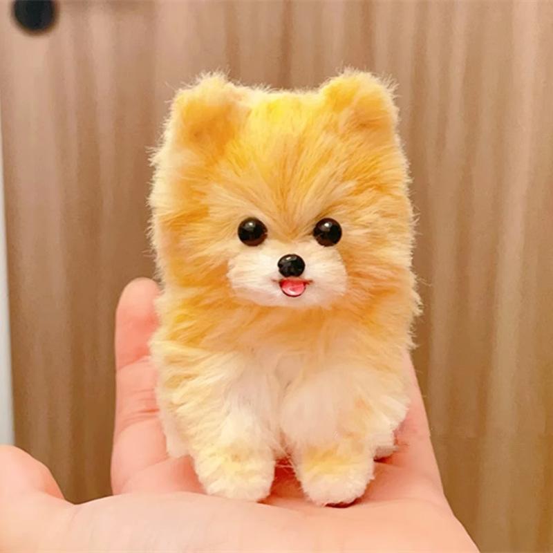 Uroczy Modny Twist Stick Piesek DIY Torba z Materiałami Ręcznie Robiona Pluszowa Lalka Dziewczynka Mały Prezent Shiba Inu Husky Ręcznie Robiona Torba z Materiałami