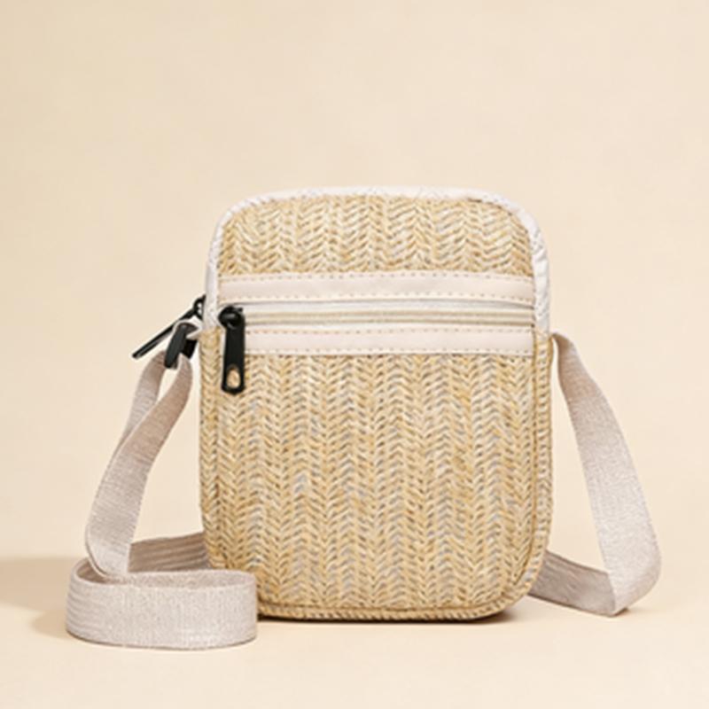 Durable Casual Straw Shoulder Bag – Water-Resistant and Practical, Suitable for Shopping, Travel, and Everyday Use
