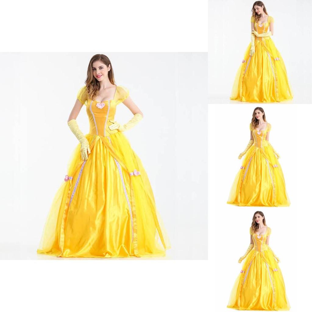Enchanting Princess Belle Cosplay Fancy Dress For Halloween And Parties