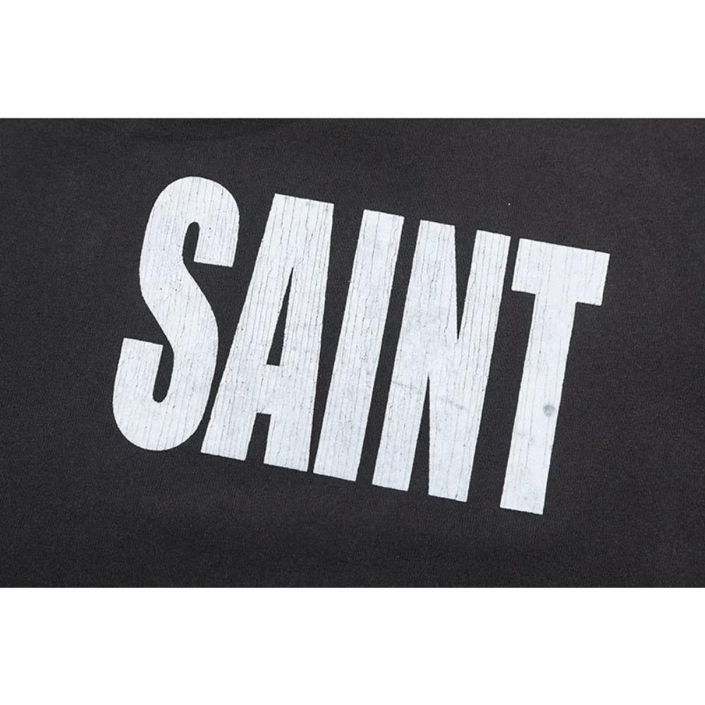 Summer Fashion Heavyweight Retro Men's English Letters 100% Cotton Printed Round Neck High-quality Casual Fitness Street T-shirt