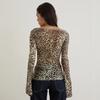 Women S Loose Fit Animal Print Long Sleeve Sexy T Shirt