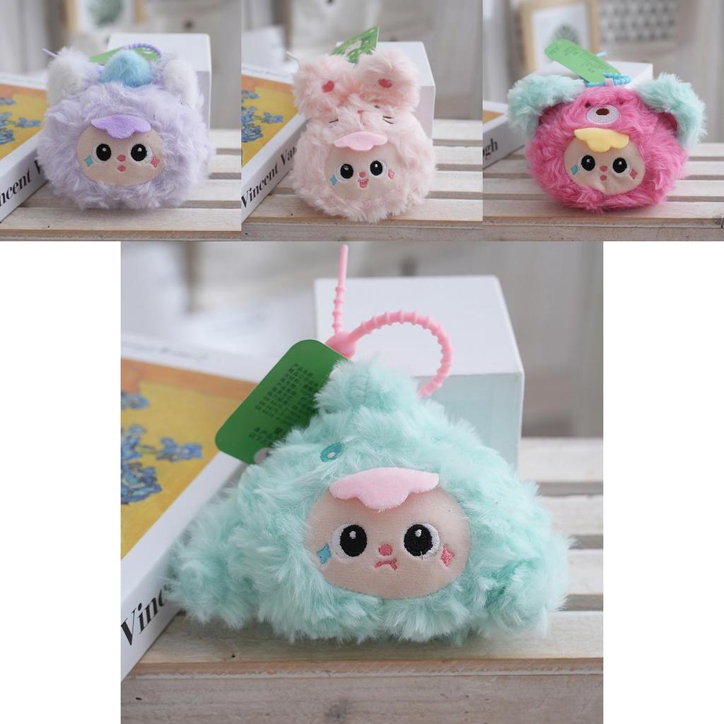 Baby Three Rabbit Plush Keychain With Pp Cotton Filling For Kids Collectibles