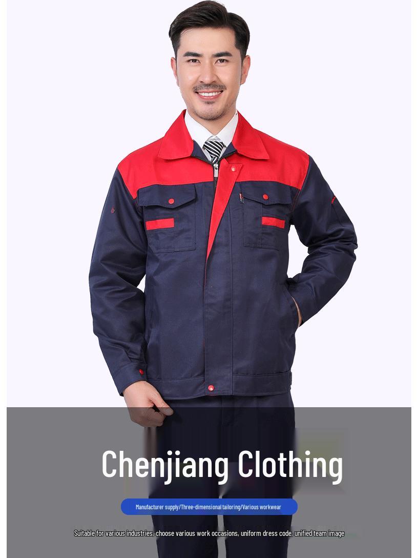 

Мужской и женский прочный рабочий костюм с длинным рукавом для всех сезонов XXXXL