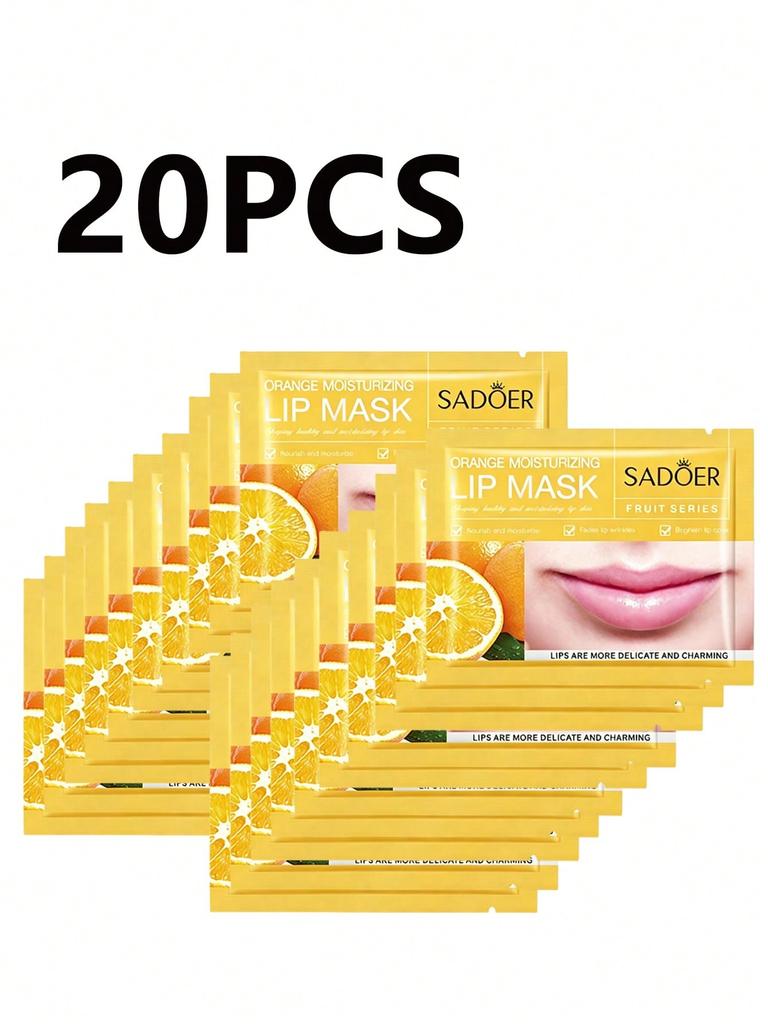1/5/10pcs Orange Lip Mask, Moisturizing Lip Care Patch, Gently Removes Dead Skin, Fades Lip Lines, R