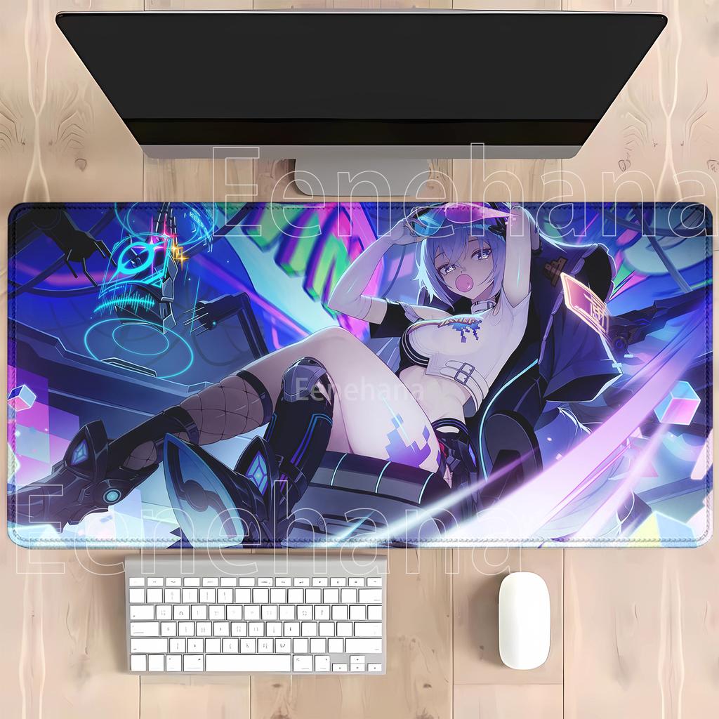 Larger Hsr Silver Wolf Lv999 Mousepad Honkai Star Rail Overlock Gamer Keyboard Anime Girl Kawaii Mouse Pad Hd Printing Desk Mat