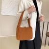 New autumn and winter plush handbag small square bag shoulder bag large capacity solid color personalized niche design