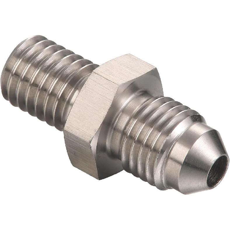 3AN Male to M10x1.0 Male Stainless Steel Brake Fitting Adapter Connector