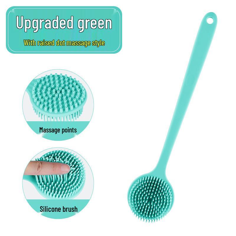 

Двусторонняя силиконовая мочалка для спины с мягкой щетиной и длинной ручкой