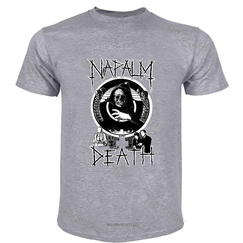 Mens Short Sleeve T Shirt NAPALM DEATH 1 T-SHIRT MENS BLACK FRUIT OF THE LOOM DTG Fashion Tee-shirt Male Summer Tops