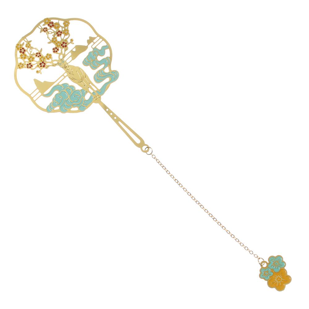Stationery Metal Book Markers Pagination Mark Peacock Book Clip Tassel Brass Bookmark