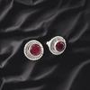 Pink Tourmaline Gemstone 925 Sterling Silver Jewelry Handmade Studs 0.5" For Her EE-128-17