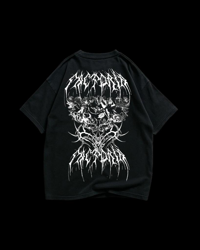 Gothic Men Black Pure Cotton Tshirt Religious and Subculture Dark Style Women Tshirt Philosophical Statement Personalized Top
