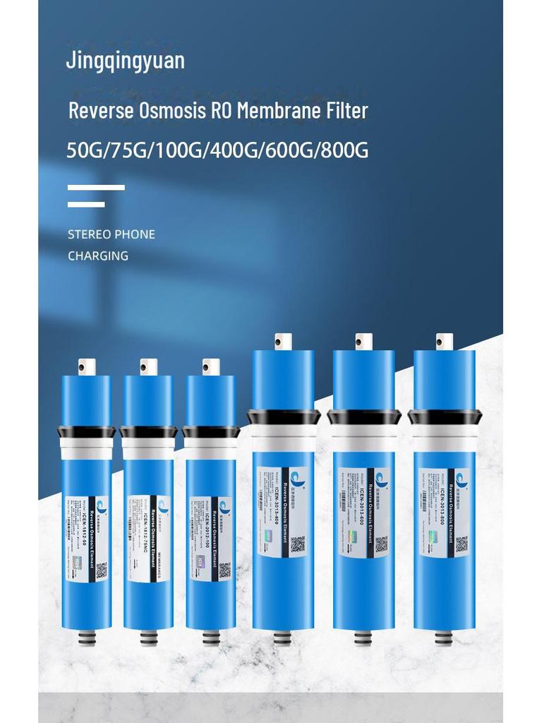 Universal RO Membrane Water Purifier Filter, 75g/100g/400g, for Direct Drinking