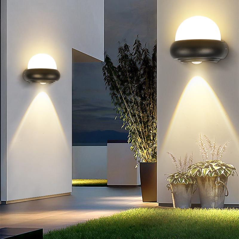 LED Vegglampe LED 8/12W Veranda Sconce Lampe 110/220V LED Armatur Interiørlampe for trapp Soverom Utendørs Hage LED-belysning