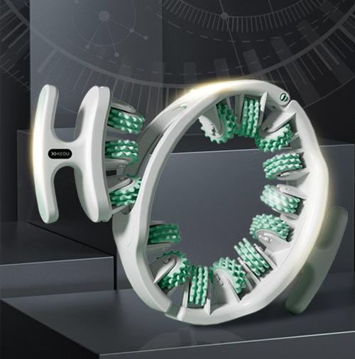 360 Grad runder Ring Beinmassagegerät 180 verstellbar Anti-Cellulite Ganzkörper-Massagegerät Nacken Schulter Bauchmuskel-Schlankheitswerkzeug