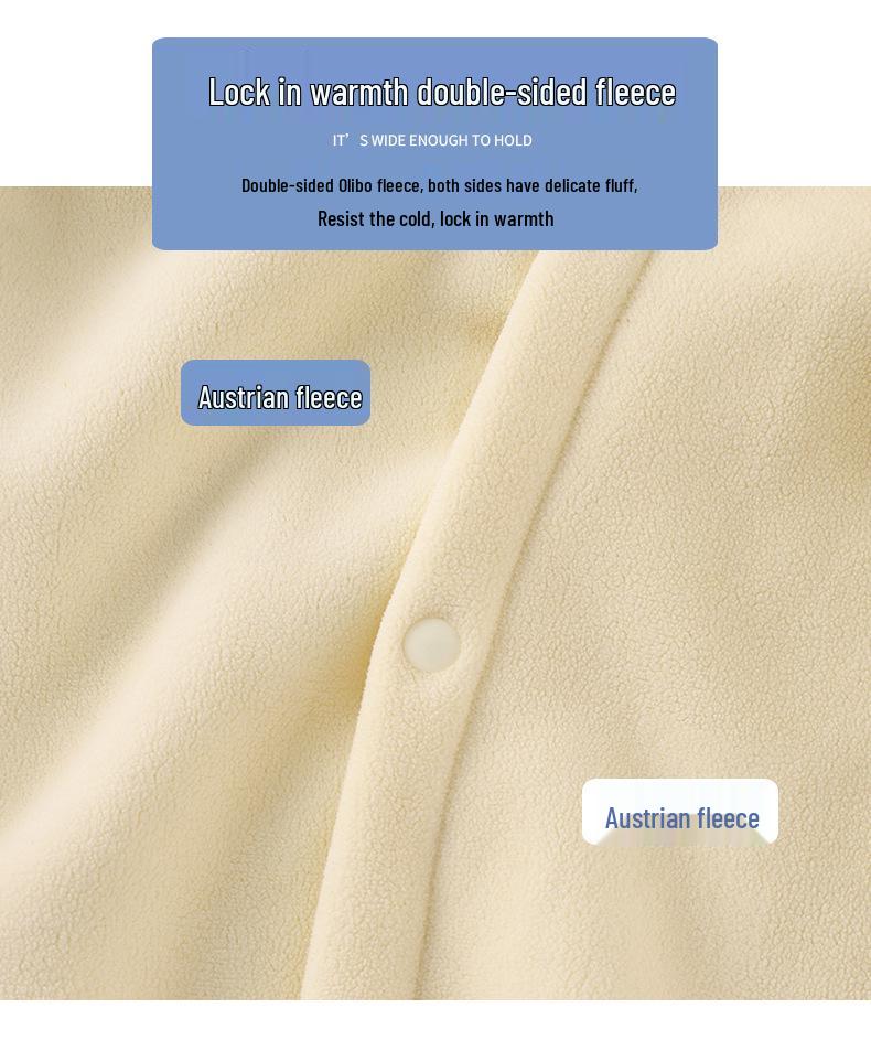 AINI Kids' Orlon Fleece Vest - Warm, Sleeveless, Stand-up Collar for Boys and Girls, Ideal for Spring and Autumn.