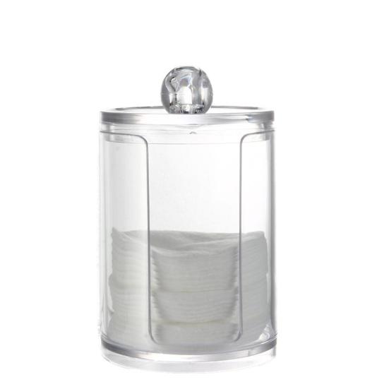 Makeup Organizer Case Cotton Pad Swab Creative Clear Plastic Storage Holder