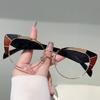 Europe and America Cat Eye Frame Anti-Blue Light Glasses Men Women Fashion Piece Together Color High Definition Eyeglasses