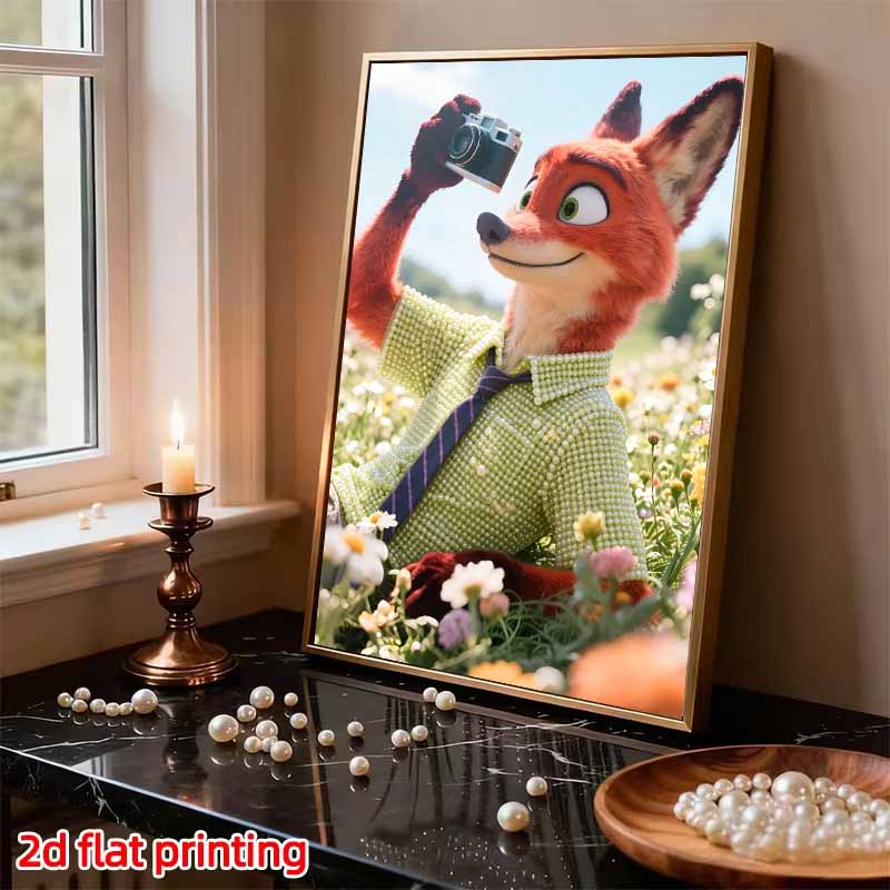 Disney DIY Pearl Art Kit Nicks Creative Pearl Style Illustrations Pearl Gemstone Art for Home Wall Decor Crafts