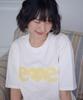 AMBLER Dot Patch Applique Embroidery Short Sleeve T-Shirt As1323 (Ivory)