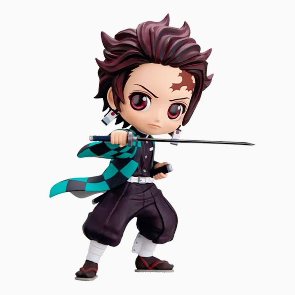 Anime Demon Slayer Figure Nezuko Tanjirou Zenitsu Inosuke Kyoujurou Giyuu Kawaii Qposket Pvc Model Toys Children Gift