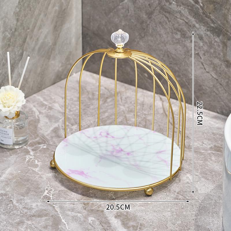 Nordic Vanity Table Birdcage Shelf Makeup Storage Box for Bathroom